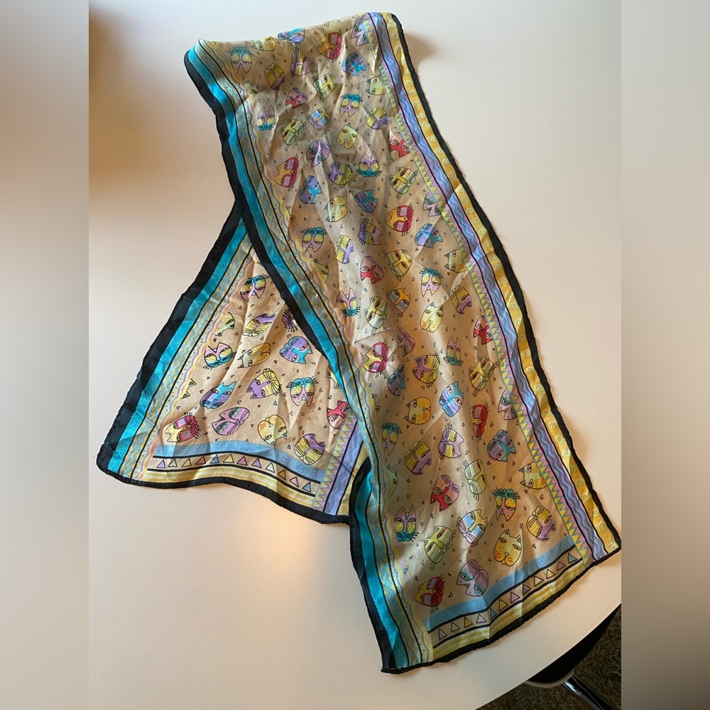 Laurel Burch 100% Silk Scarf